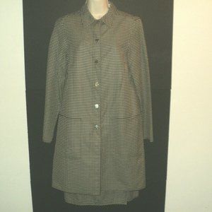 Worth Skirt & Coat Set Sz 10 Brown & Cream Check